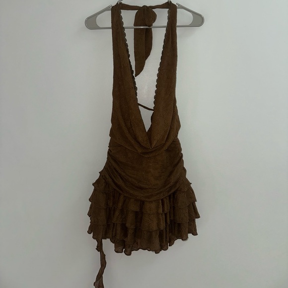 Fashion Nova Brown romper dress - Picture 3 of 5